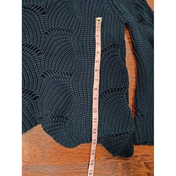 NWT 525 America Long Sleeve Mock Neck Knit Sweater Blue Women's Size Medium - Picture 5 of 7